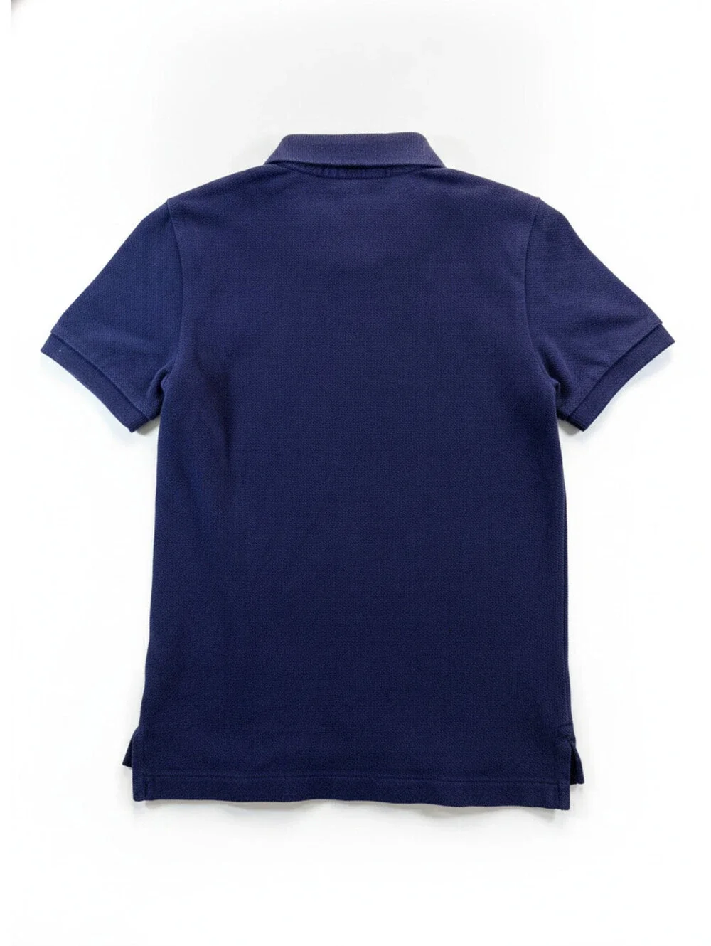 Polo Ralph Lauren Boys Polo Shirt Size S Navy Blue Pique Mesh Short Sleeve GUC